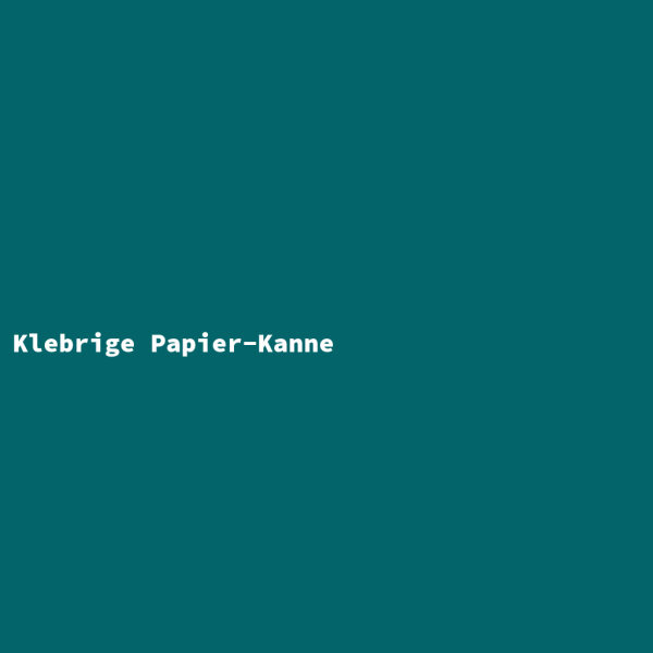 Klebrige Papier-Kanne