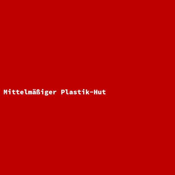 Mittelm&auml;&szlig;iger Plastik-Hut